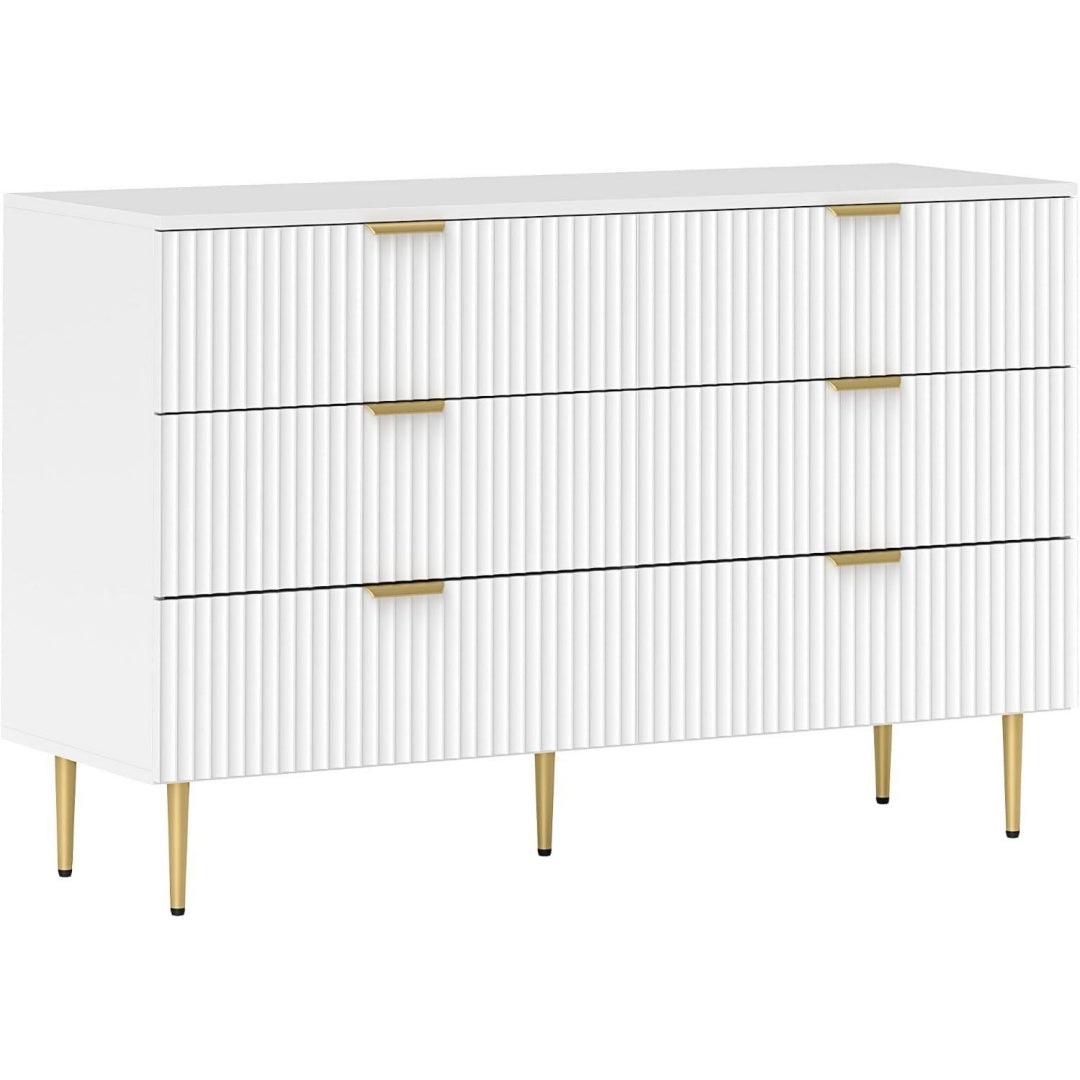 Sideboard gold mit Schubladen verstellbar
