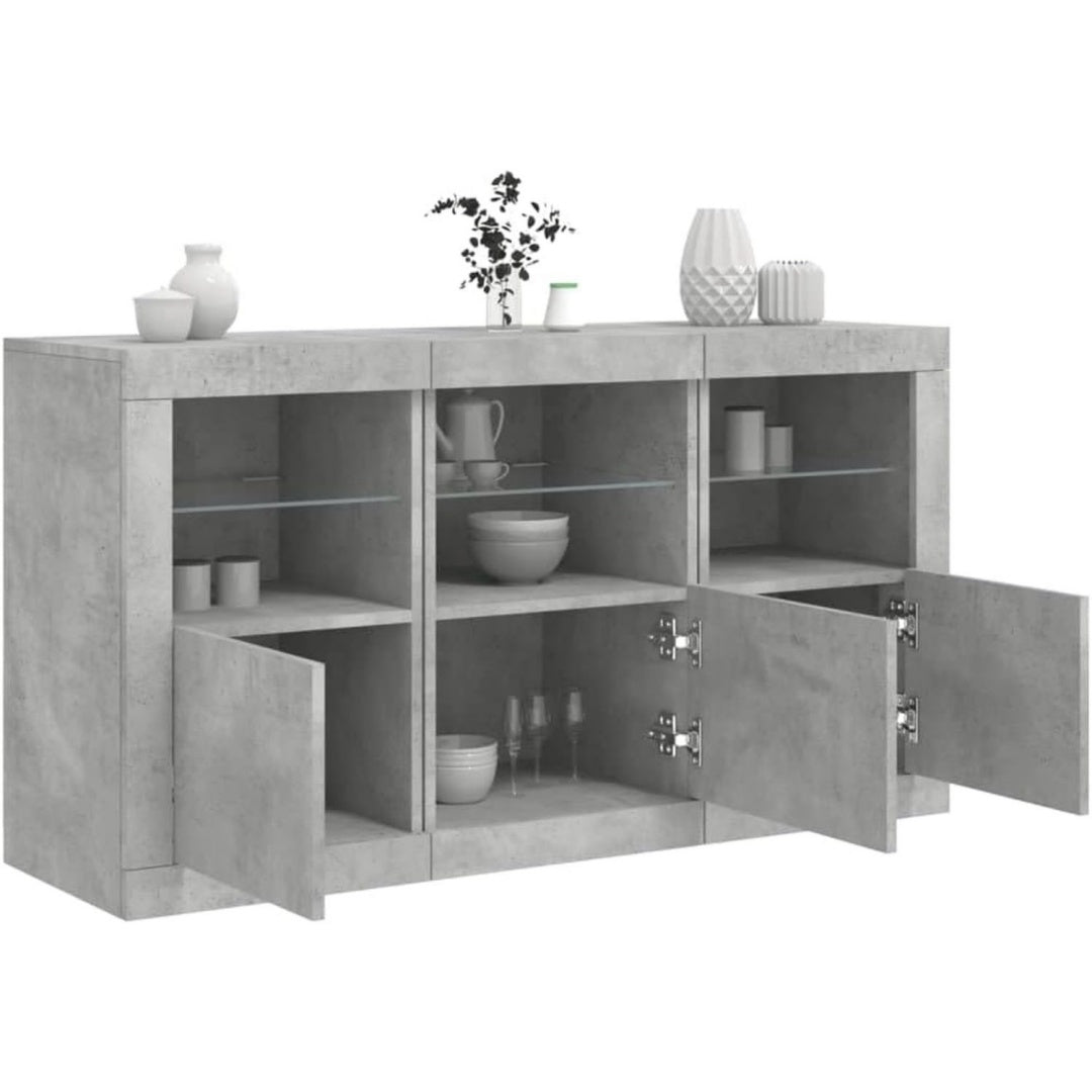 Wohnschrank mit Tueren mit Stauraum rot