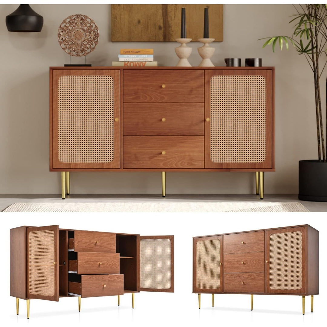 Sideboard mit Schubladen mit Tueren nussbaum