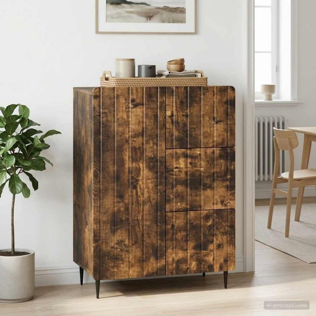 Aufbewahrungsschrank Sideboard Geraucherte Eiche Holzwerkstoff Schubladen eiche