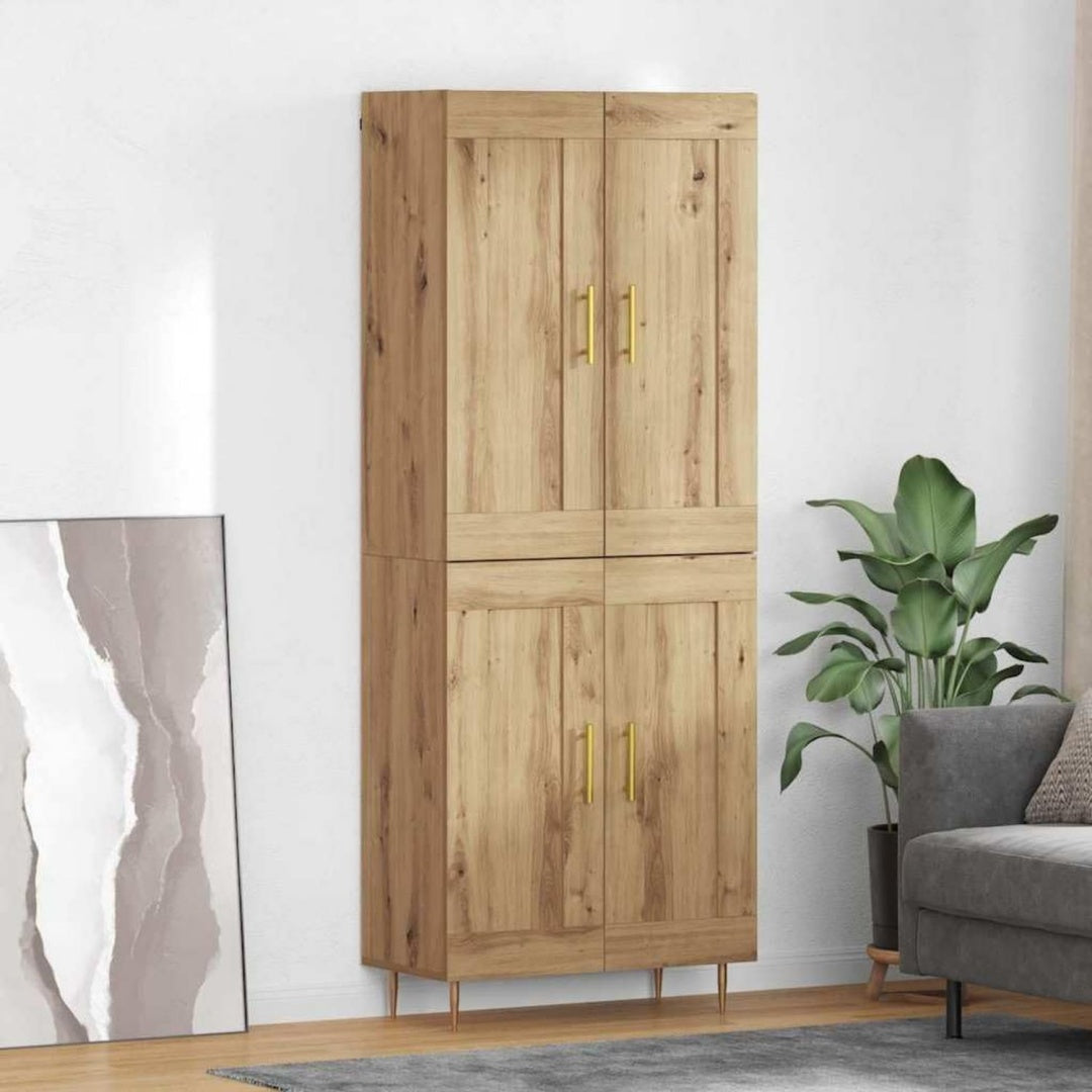 Wohnschrank eiche mit Tueren mit Stauraum