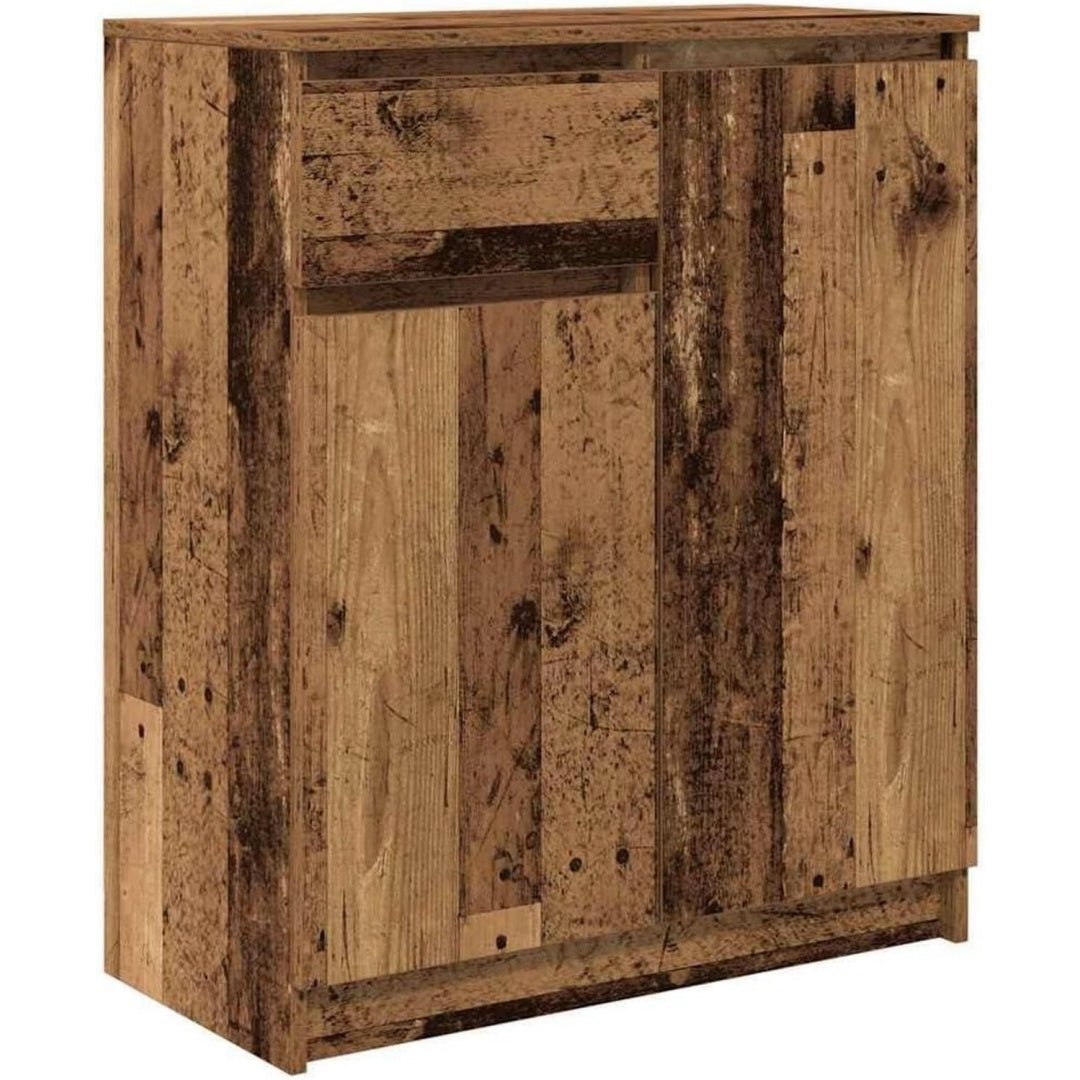 Wohnschrank Sideboard Schublade Altholz-Optik Holzwerkstoff natur