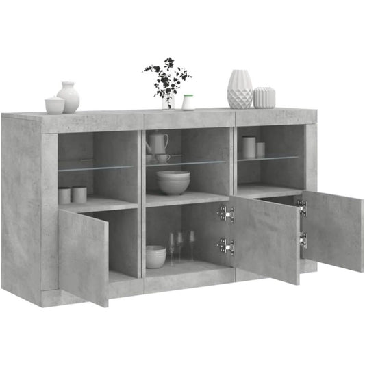 Wohnschrank mit Tueren mit Stauraum rot