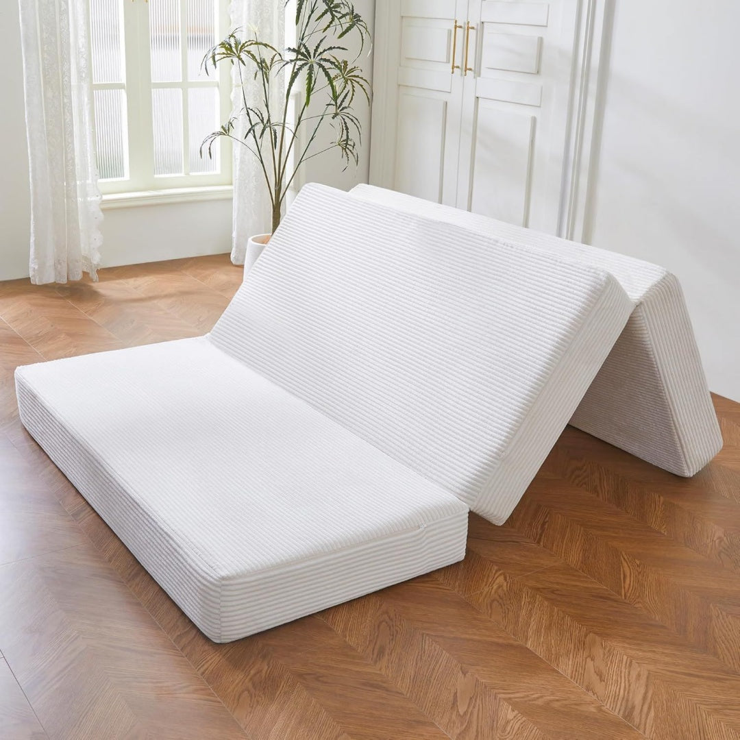 Matratzen klappbar mit Stoffbezug beige