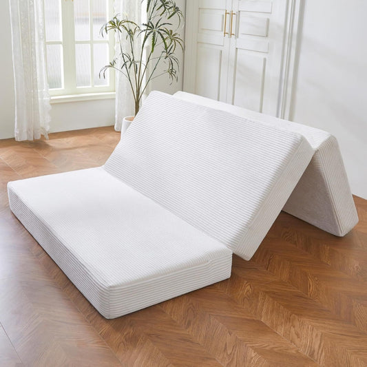 Matratzen klappbar mit Stoffbezug beige