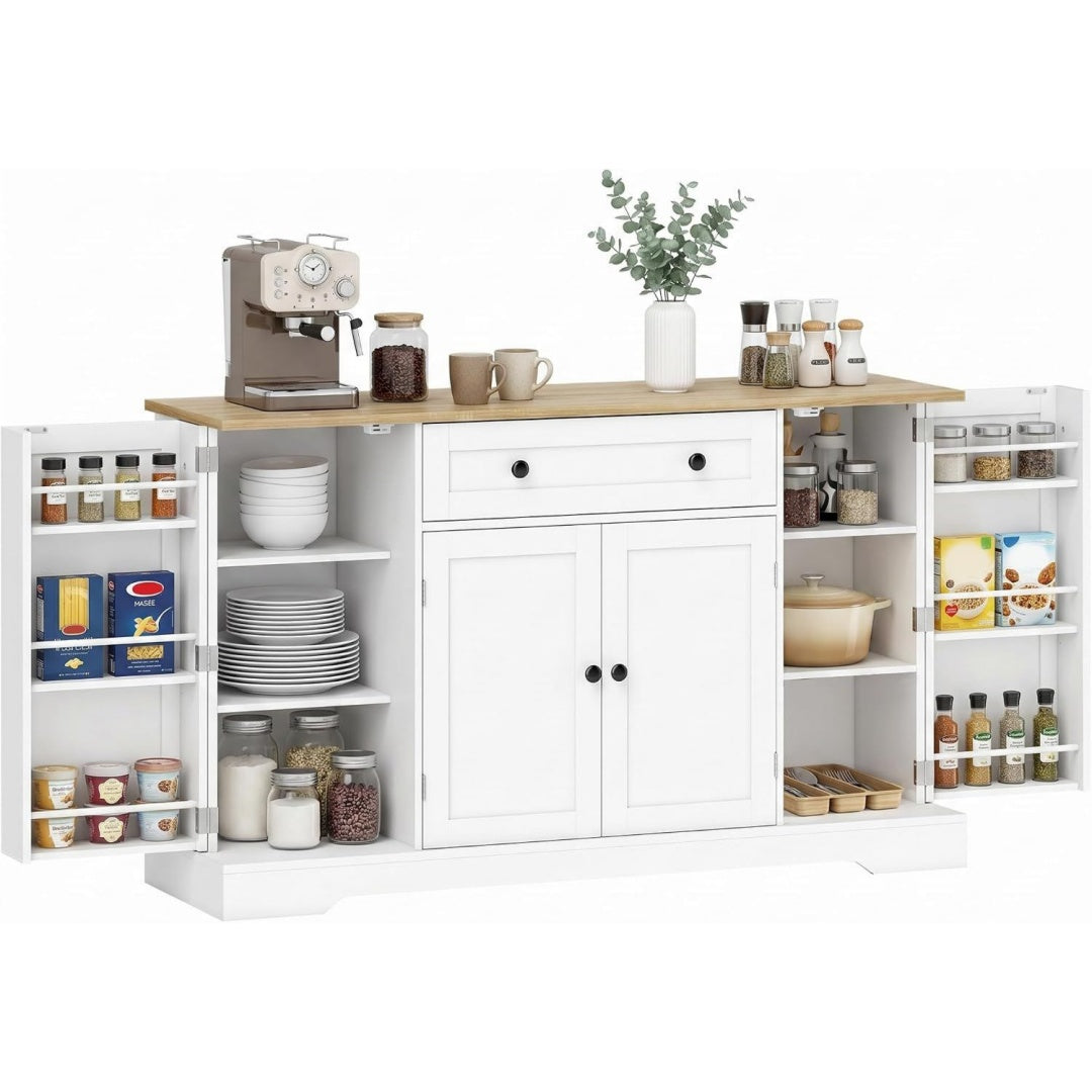 Aufbewahrungsschrank Sideboard Kuchenschrank Turen Schublade schwarz