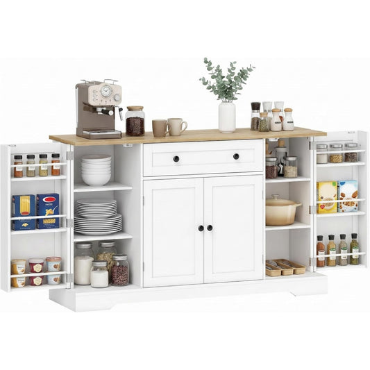 Aufbewahrungsschrank Sideboard Kuchenschrank Turen Schublade schwarz
